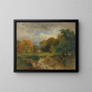 Eduard Peithner von Lichtenfels - River Landscape Near Lundenburg.webp