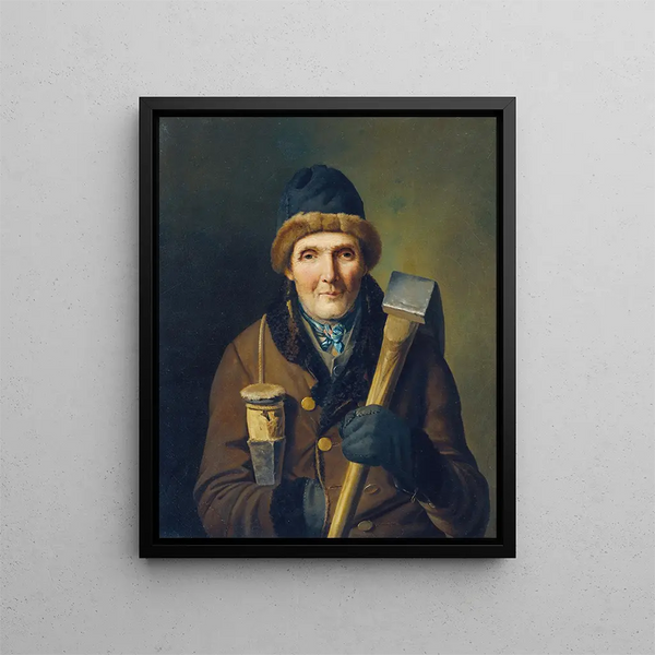 Le bûcheron - Eduard Ritter — indrammet kunstværk på væggen