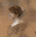 Portrait i trekvart af en ung kvinde - Eduard Veith — visning af kunstværket