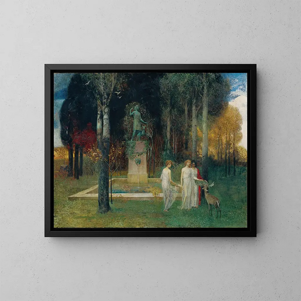 Nymphe au bassin - Eduard Veith — indrammet kunstværk på væggen