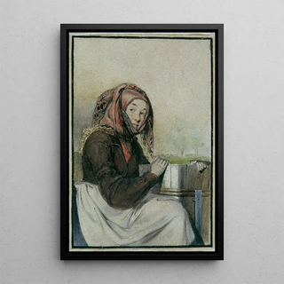 Madame Wabi - Eduard Young — indrammet kunstværk på væggen