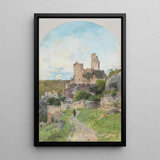 Eduard Zetsche - Blick auf die Ruine Drnstein.webp