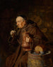 Munke der drikker - Eduard von Grützner — visning af kunstværket