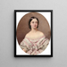 Portrait af Françoise de Bragance, prinsesse af Brasilien - Eduardo De Lobo De Moira — indrammet kunstværk på væggen