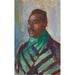Reproduktion af maleriet Afrikansk maleri med grøn tørklæde - Edvard Munch