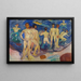 Unge mænd, der bader - Edvard Munch — indrammet kunstværk på væggen