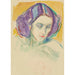 Tête de femme - Edvard Munch — visning af kunstværket