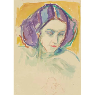 Tête de femme - Edvard Munch — visning af kunstværket