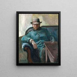 Son chasseur - Edvard Munch — indrammet kunstværk på væggen