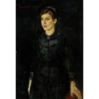 Reproduktion af maleriet Inger i sort - Edvard Munch