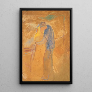 Le Baiser - Edvard Munch — indrammet kunstværk på væggen