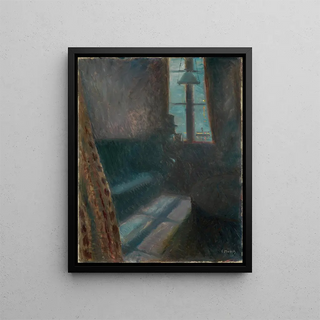 Nat i Saint-Cloud - Edvard Munch — indrammet kunstværk på væggen