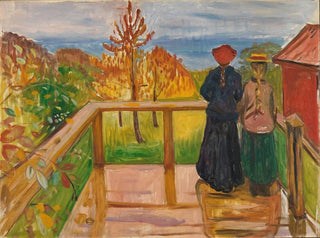 Sur la véranda - Edvard Munch — visning af kunstværket