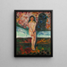 Puberté - Edvard Munch — indrammet kunstværk på væggen