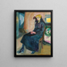 Unge kvinde siddende Unge kvinde siddende - Edvard Munch — indrammet kunstværk på væggen