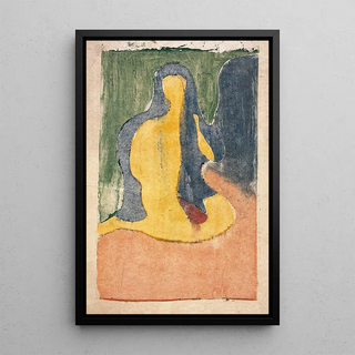 Nu siddende - Edvard Munch — indrammet kunstværk på væggen