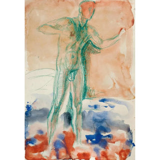 Reproduktion af maleriet Nu stående - Edvard Munch