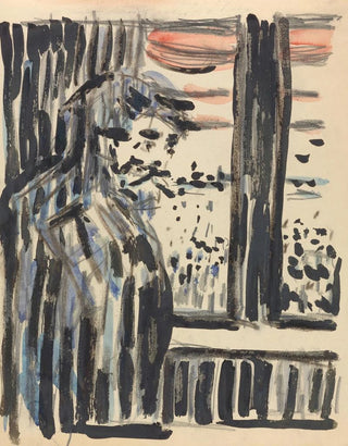 Figur stående - Edvard Munch — visning af kunstværket