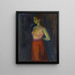Studie af en model - Edvard Munch — indrammet kunstværk på væggen