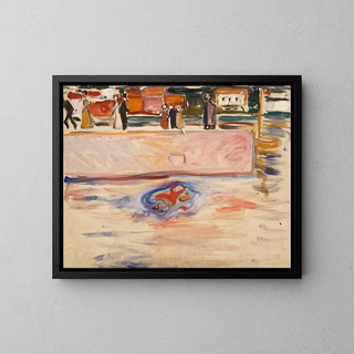 L'Enfant noyé - Edvard Munch — indrammet kunstværk på væggen
