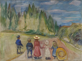 Den eventyrlige skov - Edvard Munch — visning af kunstværket