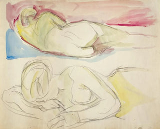 to liggende nøgne - Edvard Munch — visning af kunstværket
