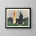 to mennesker, de ensomme - Edvard Munch — indrammet kunstværk på væggen