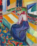 Kvinde siddende på en sofa - Edvard Munch — visning af kunstværket