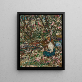 Edward Atkinson Hornel - Feeding the Ducks.webp