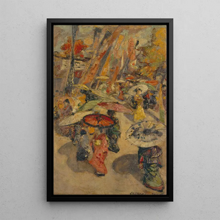 Edward Atkinson Hornel - Street Scene Tokyo.webp