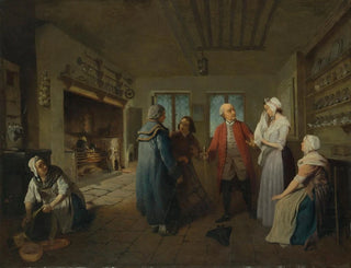 Edward Bird - La reception dans la cuisine de la nouvelle de la mort de maître Bobby Shandy — visning af kunstværket