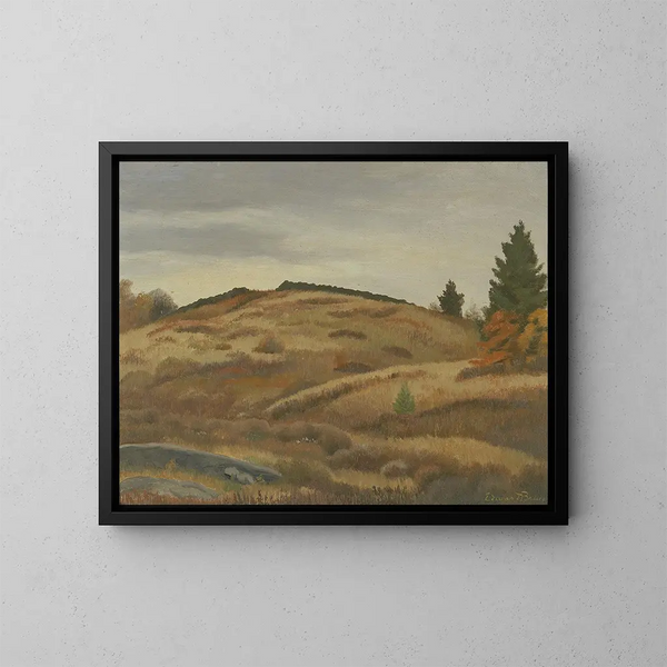 Champs d'automne - Edward Bruce — indrammet kunstværk på væggen