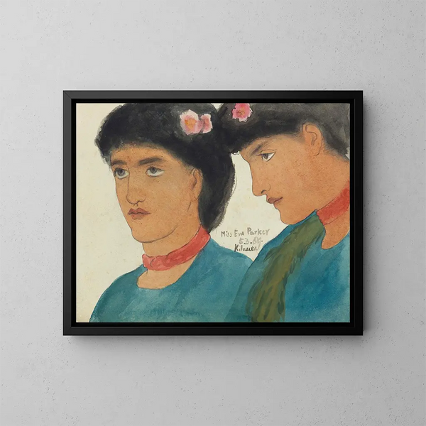 Mademoiselle Eva Parker Kilauea, hawaiiske øer - Edward Clifford — indrammet kunstværk på væggen