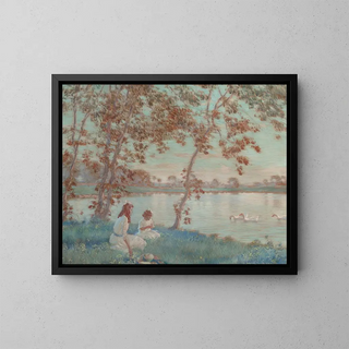 Sommerdage - Edward Dufner — indrammet kunstværk på væggen