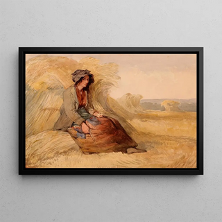 Edward Duncan - A Young Woman Resting in a Cornfield.webp