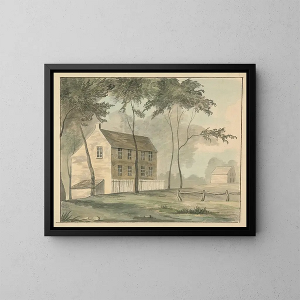 Maison de campagne - Edward Francis Burney — indrammet kunstværk på væggen