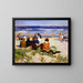 På stranden i Ogunquit, Maine - Edward Henry Potthast — indrammet kunstværk på væggen