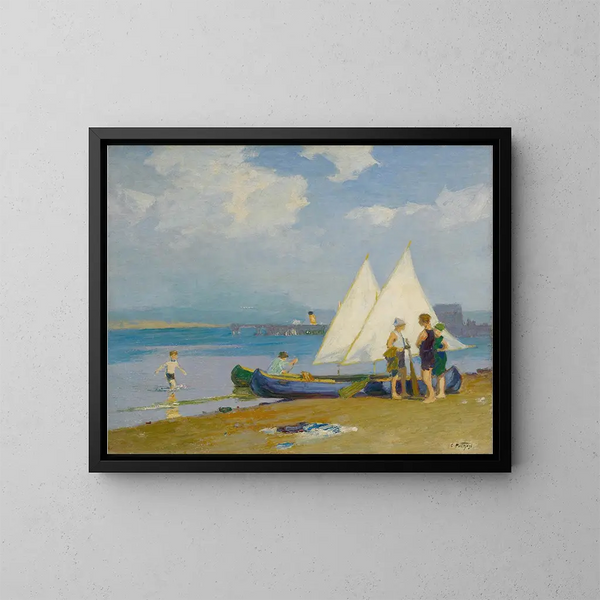 La Conférence - Edward Henry Potthast — indrammet kunstværk på væggen