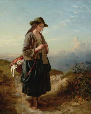 La fille du crofter - Edward John Cobbett — visning af kunstværket