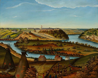 Vue du fort Snelling - Edward K Thomas — visning af kunstværket