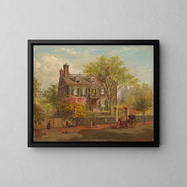 La maison John Hancock - Edward Lamson Henry — indrammet kunstværk på væggen