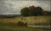 en lysende scene med kvæg nær en bæk - Edward Mitchell Bannister — visning af kunstværket