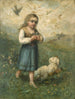 Børn med fugle og en hund - Edward Mitchell Bannister — visning af kunstværket