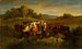 hyrder med køer - Edward Mitchell Bannister — visning af kunstværket