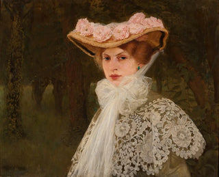 Edward Oku - Portrait of Zofia Oku ne Tolkemit the artists wife.webp