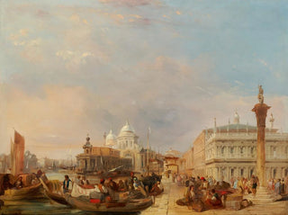 Vue de Santa Maria della Salute depuis la place Saint-Marc - Edward Pritchett — visning af kunstværket