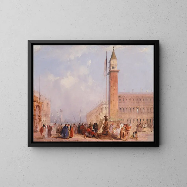La Piazzetta de Venise - Edward Pritchett — indrammet kunstværk på væggen