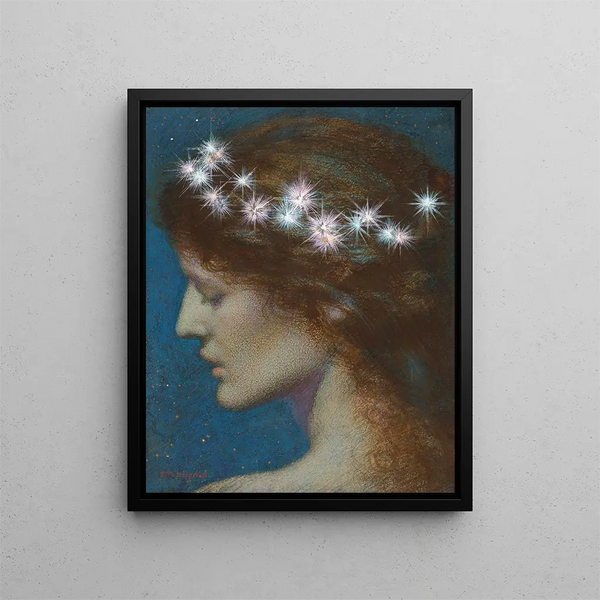 Nat - Edward Robert Hughes — indrammet kunstværk på væggen