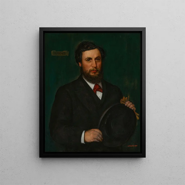 Portrait af Thomas Webb - Edward Robert Hughes — indrammet kunstværk på væggen