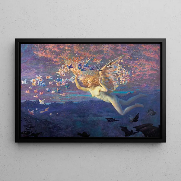 Les ailes du matin - Edward Robert Hughes — indrammet kunstværk på væggen